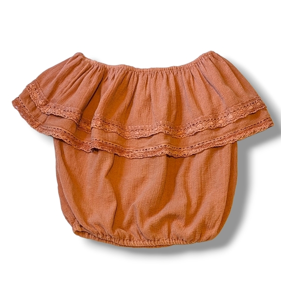 Billabong Tops - BILLABONG Bohemian Ruffle Crop Tube Top: Small